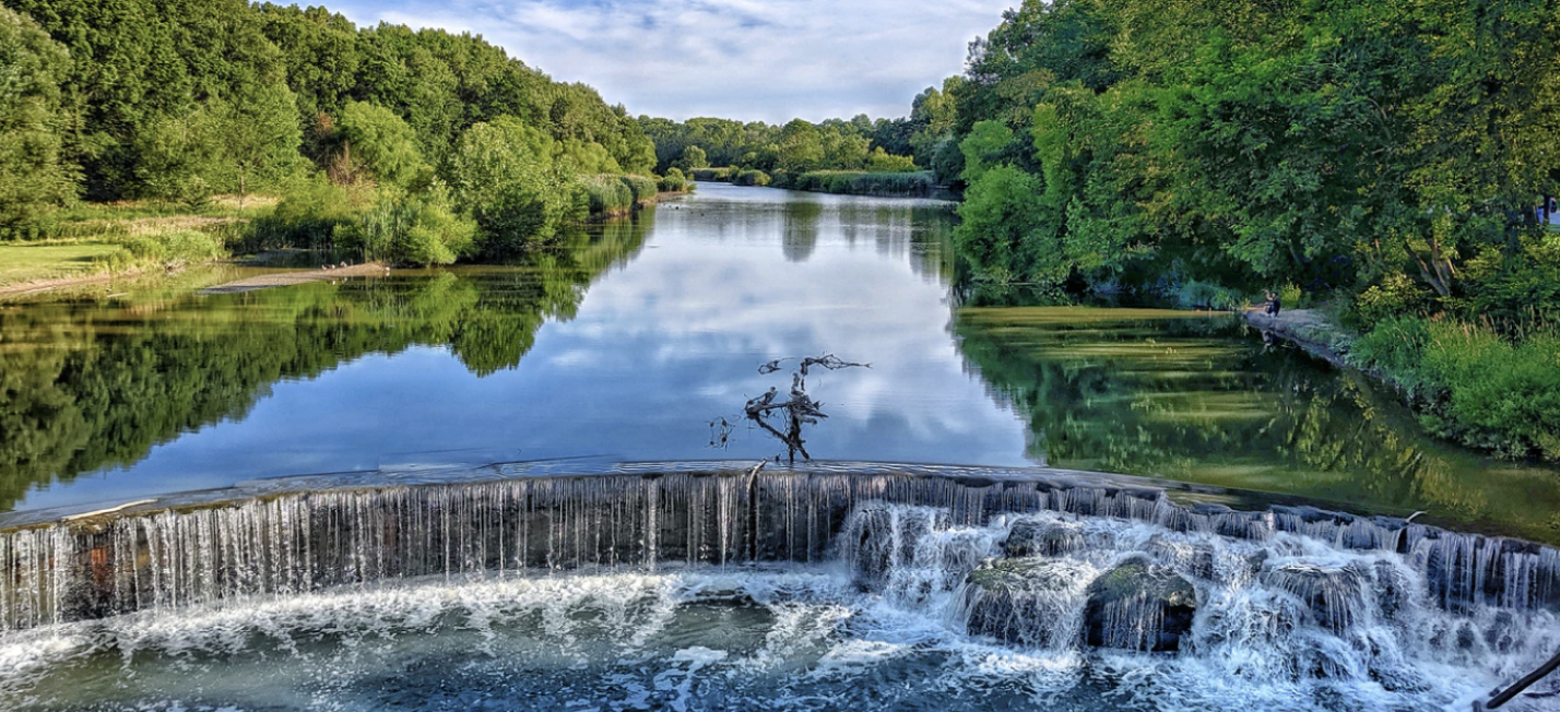 Picture of a river and waterfall
